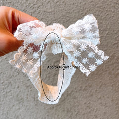 Lace Bow Headbands Hairbands Elastic Hair Accessories For Girls