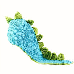 Dino Shaped Knitted Beanie for Baby Boys