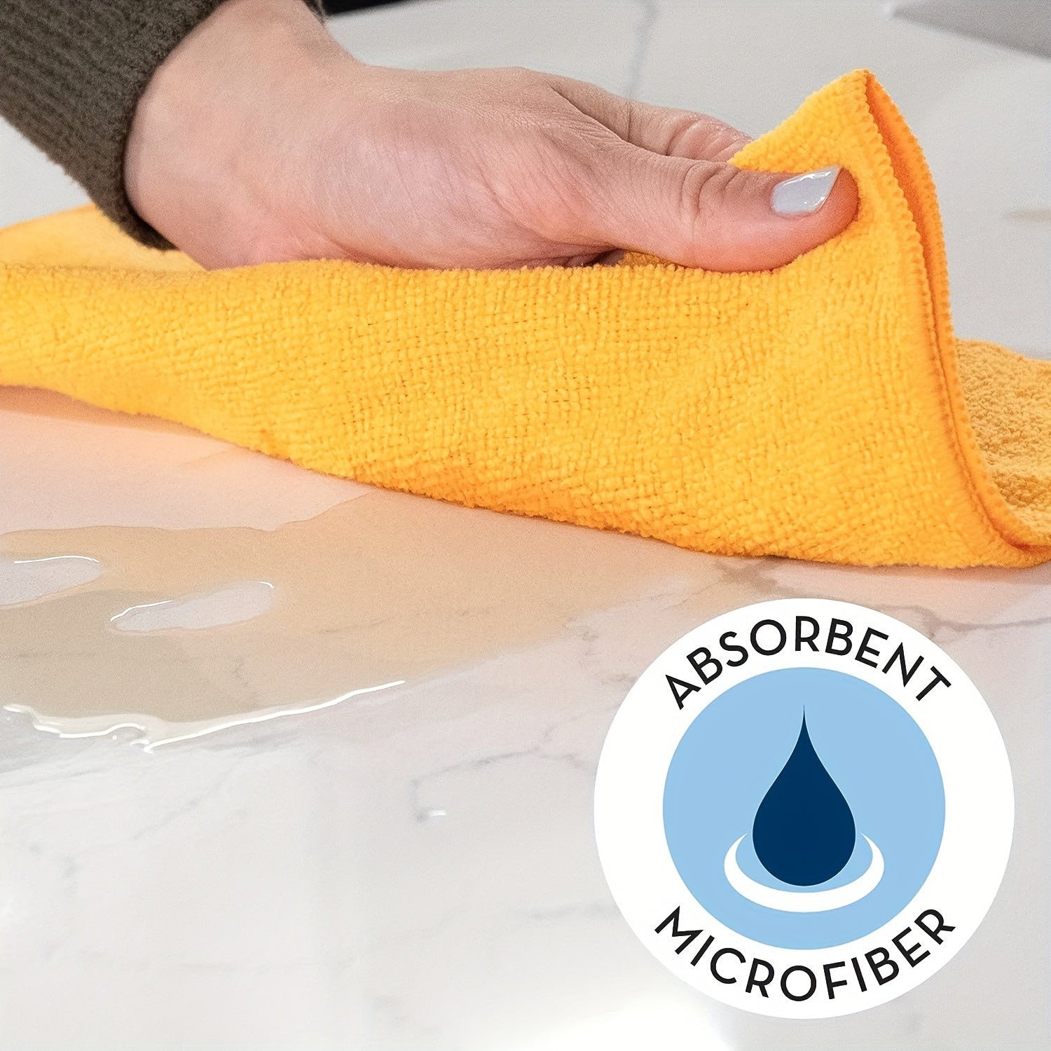 10pcs Microfiber Scouring Pad Square Dish Cloths for Kitchen Stove Antibacterial