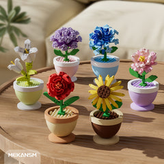 Flower Bonsai Building Blocks Set Home Decor Desk
