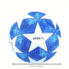 MYOKIA Leather Soccer Ball Seamless Ideal for Match Games