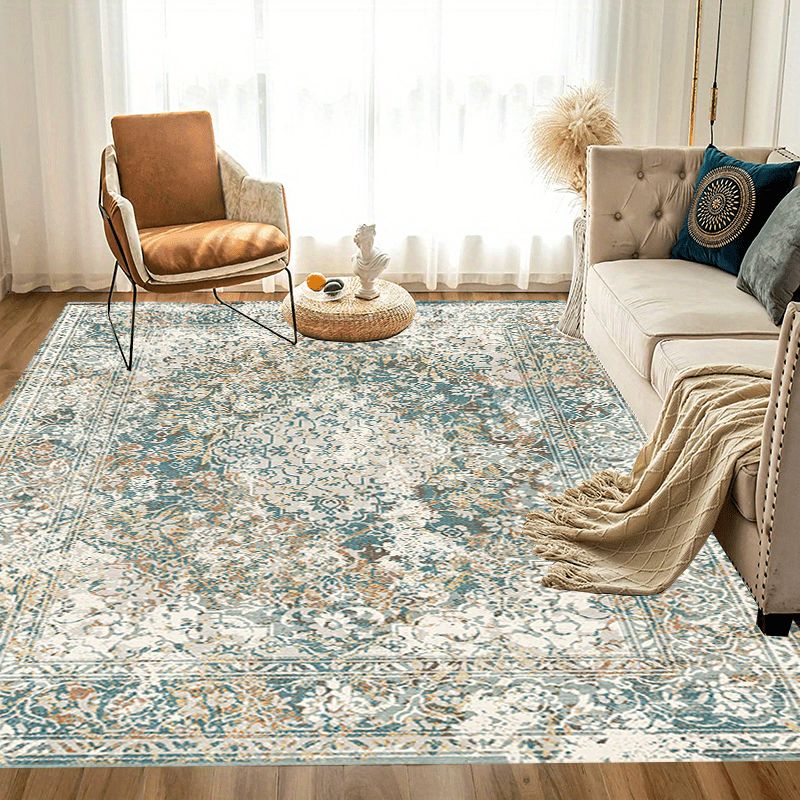 Boho Distressed Persian Area Rug Soft Washable Durable Carpet for Home Decor