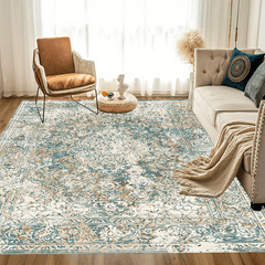 Boho Distressed Persian Area Rug Soft Washable Durable Carpet for Home Decor