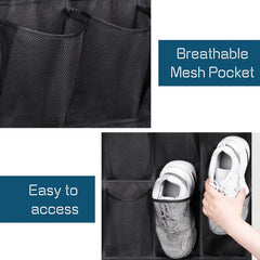 Over the Door Shoe Rack with 28 Large Pockets Hanging Shoe Organizer