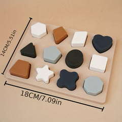 Silicone 3D Geometric Puzzle Toy for 1-3 Years Old