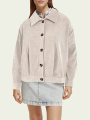 Solid Button Front Jacket Casual Collar Long Sleeve Outerwear