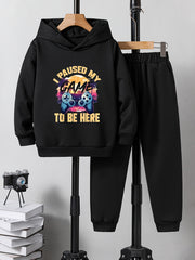 Boys Kids Hooded Sweatshirt & Sweatpants Set