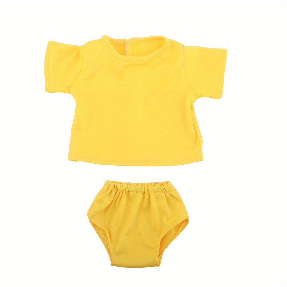 Doll T-Shirt Panties 2 Piece Set 18 Inch Doll Dress Up Costume