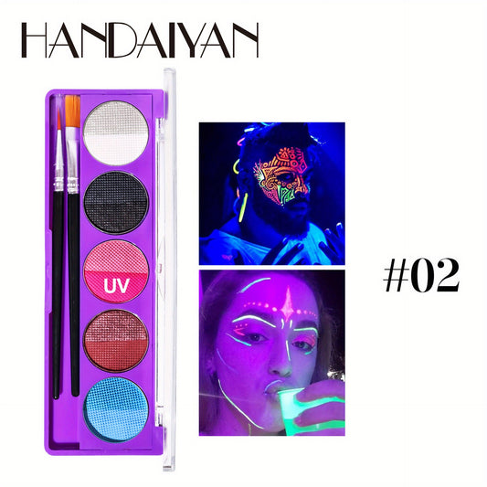 10 Colors Face Painting Makeup Palette Fluorescent UV Light