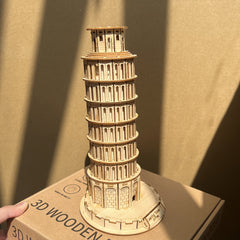 3D Wooden Puzzle Leaning Tower of Pisa DIY Model Toy