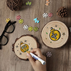 10pcs Natural Wood 7.98-9 Unfinished Round Art Thick Wood Pieces