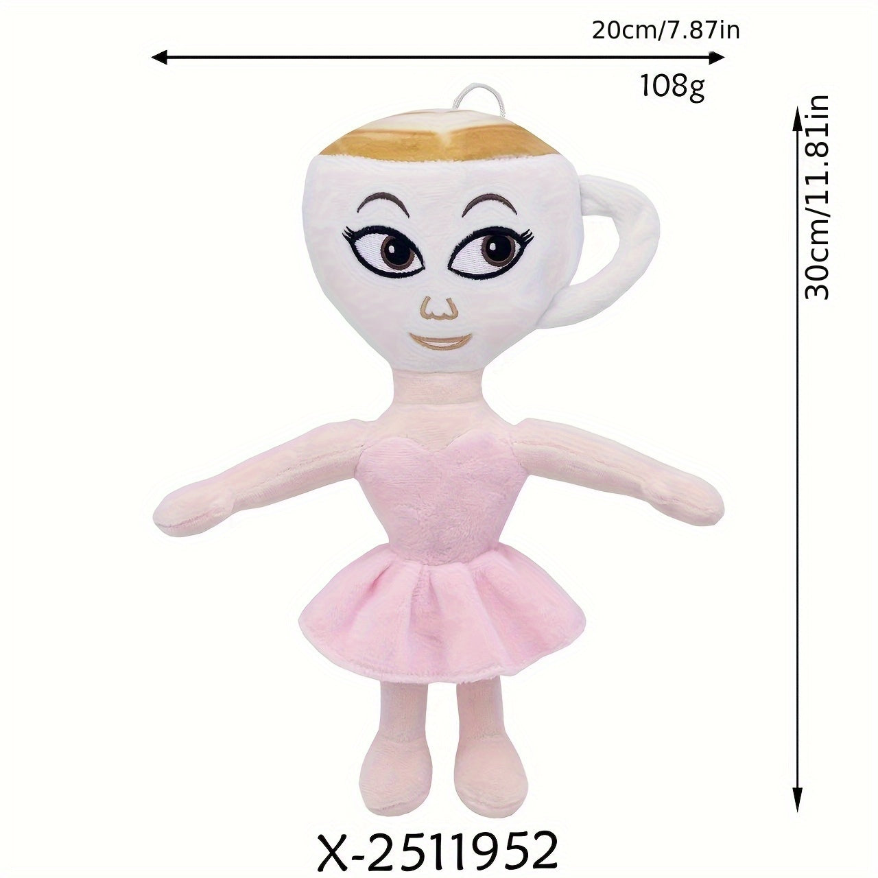 Anime Doll Gift Soft Plush Doll Expressive Eyes Stuffed Animal for Gamers