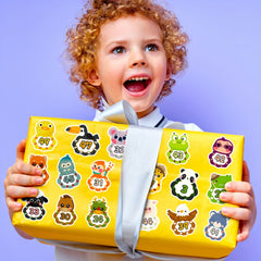 50PCS Cartoon Animal Baby Number Stickers Educational Decals