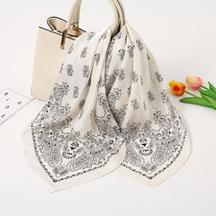 Silky Classic Paisley Bandana Satin Bandana Women's Retro Scarf