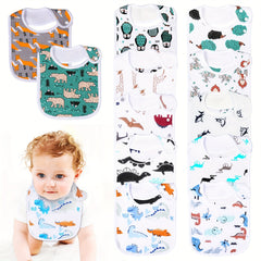 6pcs Soft & Absorbent Bandana Drool Bibs Set for Babies 0-36 Months