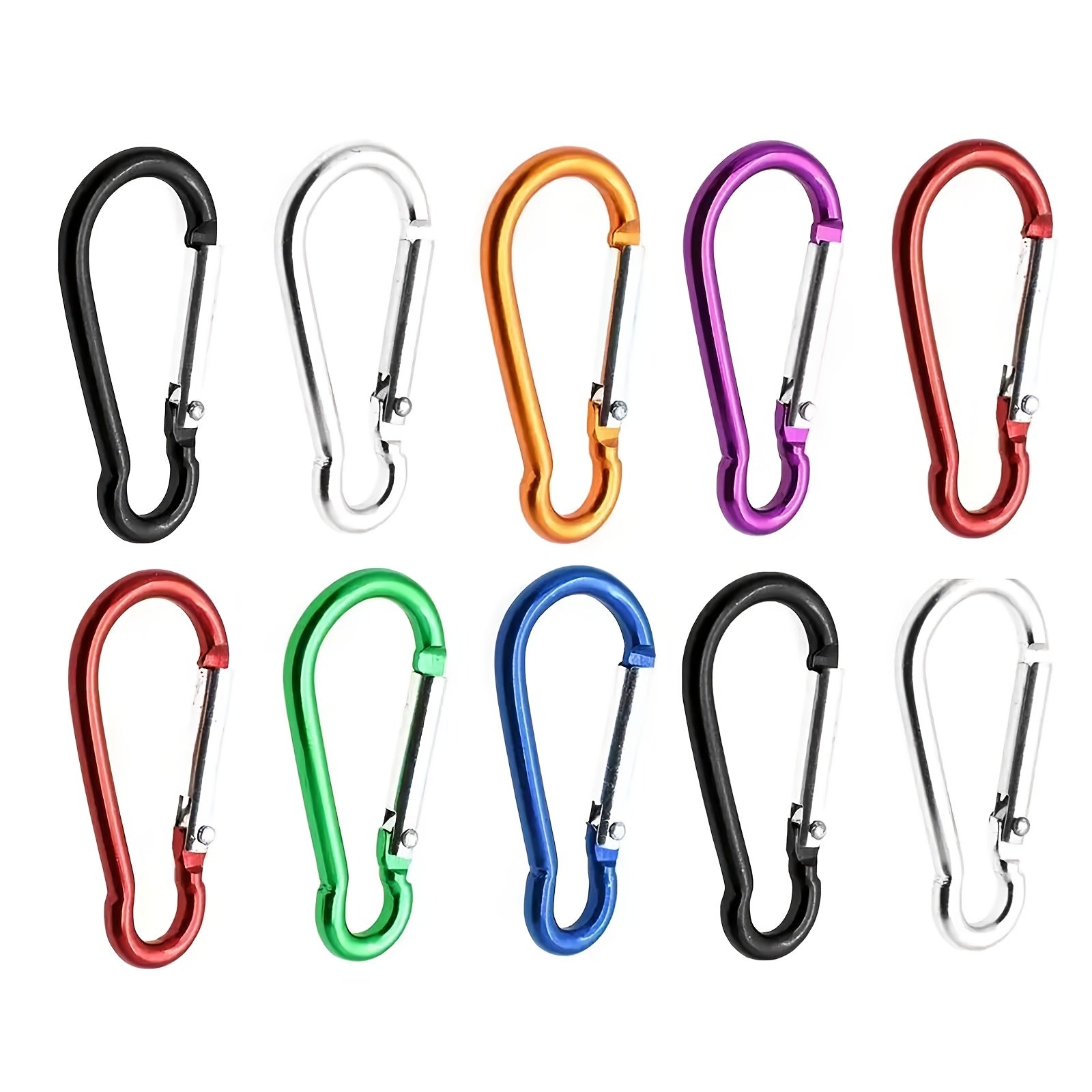 10pcs Aluminum Carabiner Outdoor Keychain Random Gourd Shape