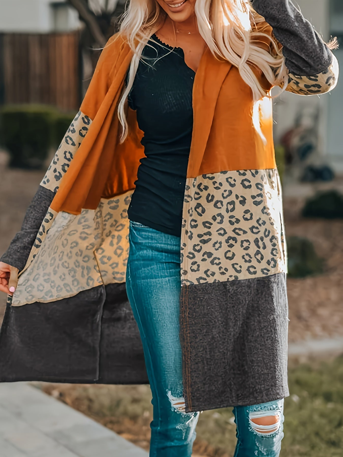Leopard Print Long Sleeve Cardigan