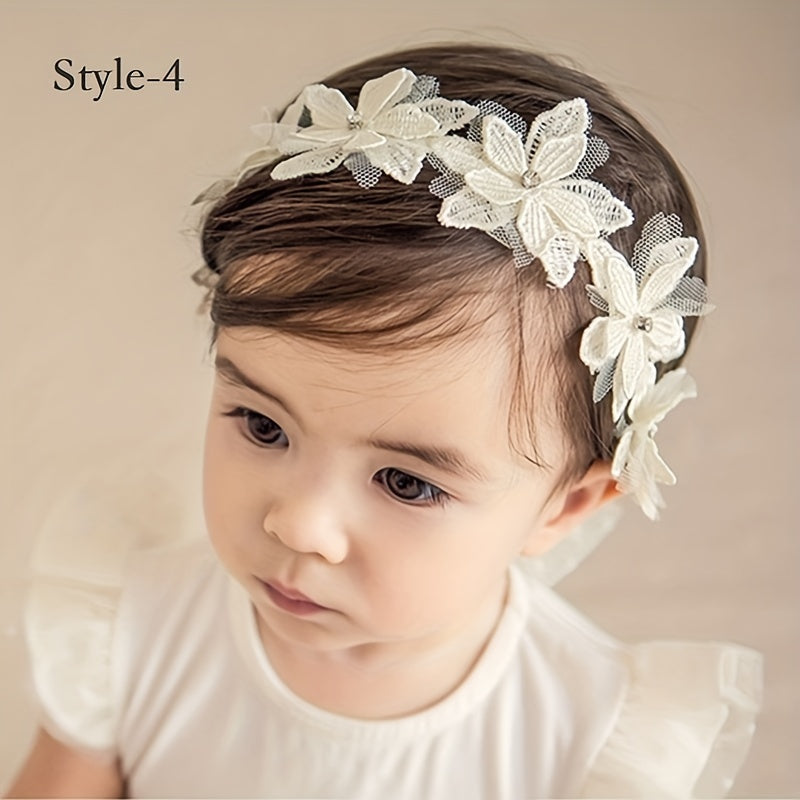 Toddler Girls Flowers Headbands Set of 3