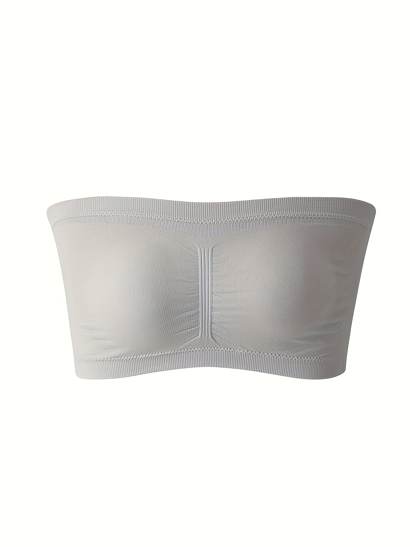 Plus Size Sexy Tube Bra Women's Plus Solid Wireless Padded Comfort