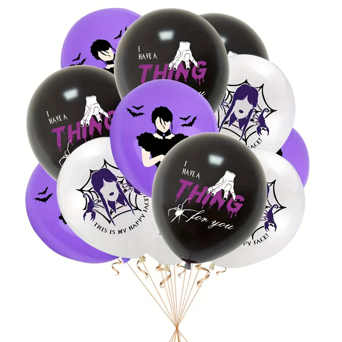 24pcs Halloween Balloons Thriller Themed Birthday Balloons