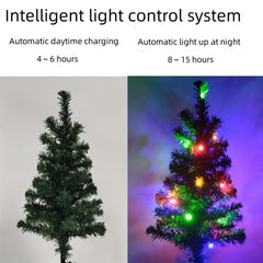 Solar Christmas Tree Lights with 600 MA Solar Version