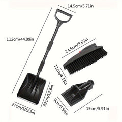 3-in-1 Car Snow Shovel Telescopic Ice Shovel Snow Removal Tool