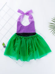 Baby Girls Lace Mermaid Romper For Summer Party
