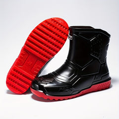 Men's Mid Top Rain Boots Waterproof Non slip Galoshes