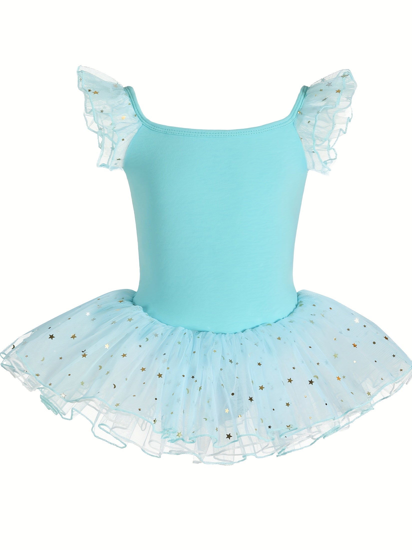 Girls 93 Cotton Sequin Trim Tutu Ballet Leotard Dance Suit