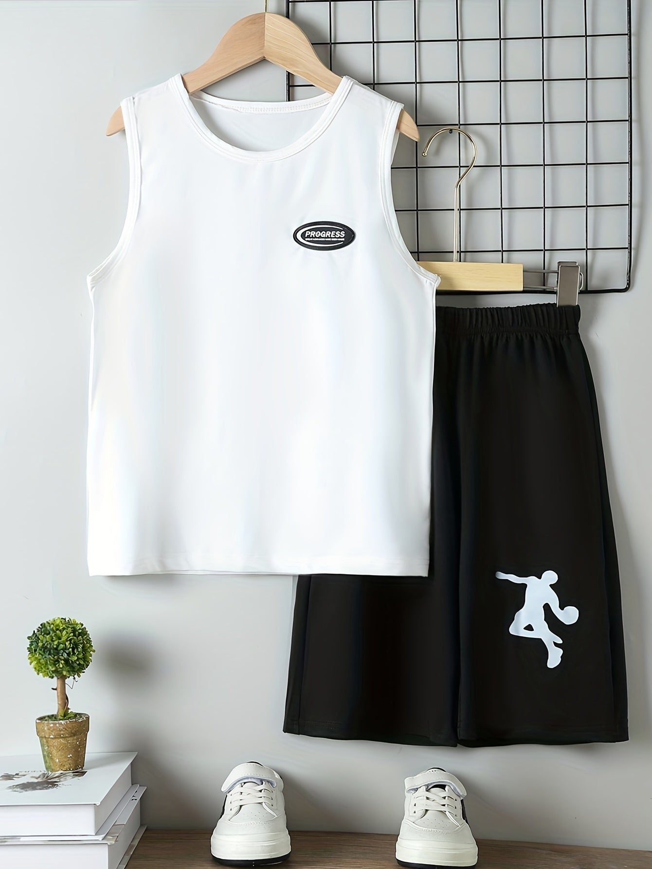 Boys Vest And Shorts 2pcs Set Basketball Sports Suit