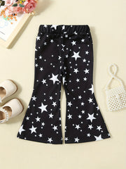 Girl's Flared Pants Star Pattern Baby's Trousers