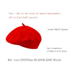 Women Wool Felt French Beret Hat Beanie Warm Mini Cap