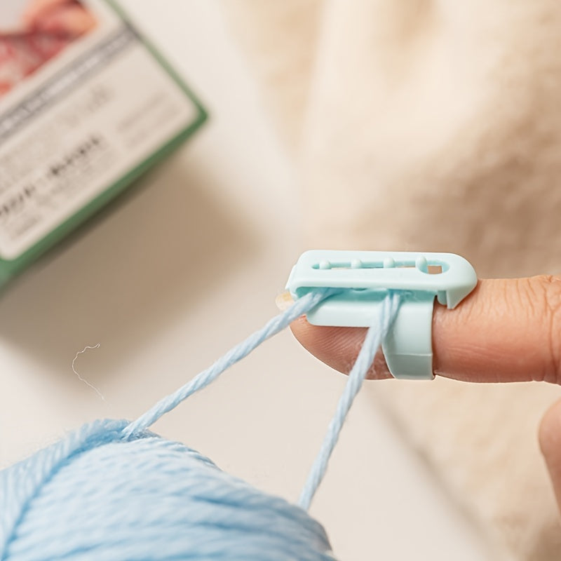 Yarn Guide Finger Holder Knitting Thimble Tool Set