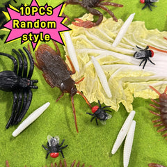 10pcs Adult Novelty Toys Simulation Insects Cockroaches Geckos etc