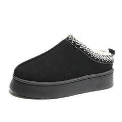 Women's Plush Lined Ankle Boots Warm Home Slippers Cozy Platform Snow Boots