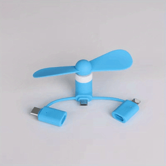 USB Small Fan 3-in-1 Mobile Phone Fan Handheld Portable Pocket Fan