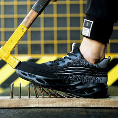 Steel Toe Stab Resistant Work Safety Shoes Breathable Comfortable Soft Sole