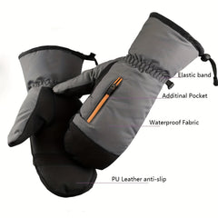 Winter Skiing Gloves Warm Waterproof Non-slip Thickened Outdoor Cycling Skiing