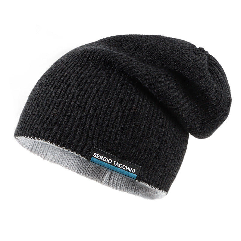 Winter Soft Beanie Hat Solid Warm Double Sided Wearable Unisex