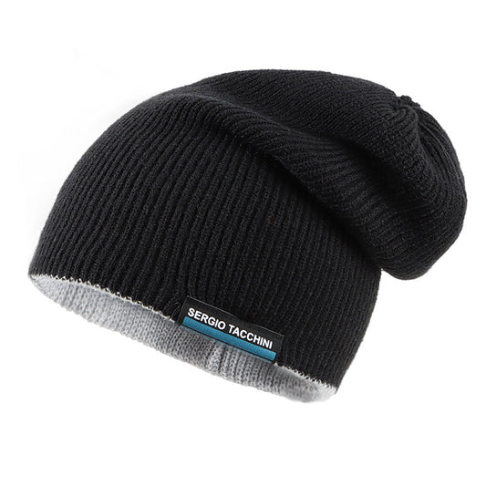 Winter Soft Beanie Hat Solid Warm Double Sided Wearable Unisex