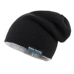Winter Soft Beanie Hat Solid Warm Double Sided Wearable Unisex