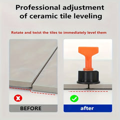 Ceramic Tile Leveling System Kit with Plastic Wrench