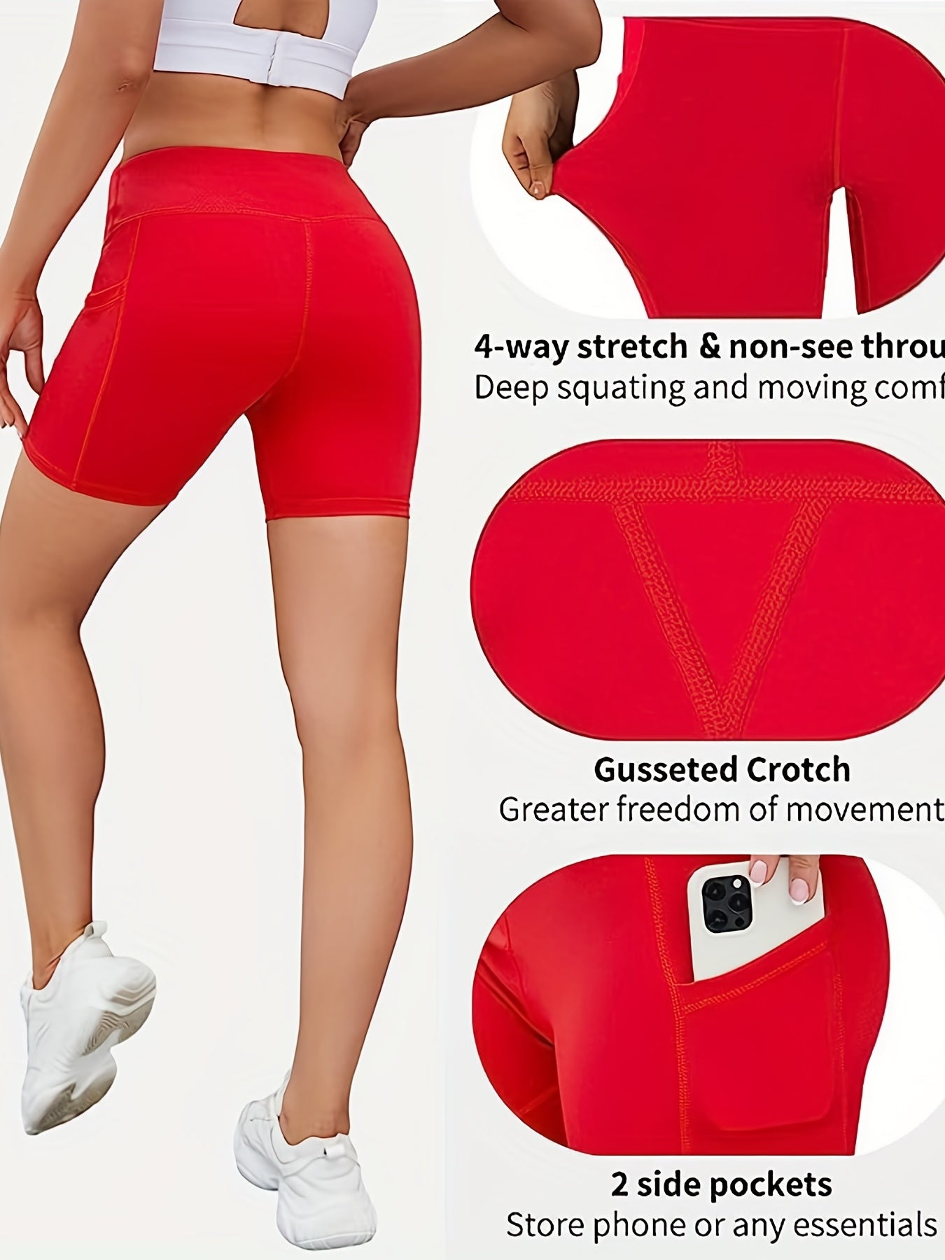 Women's Sports Shorts High Waist Running Yoga Activewear