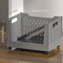 Plastic Folding Storage Box with Wheels