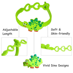 24Pcs Dinosaur Silicone Bracelets Party Favors Kids Boys Girls Birthdays