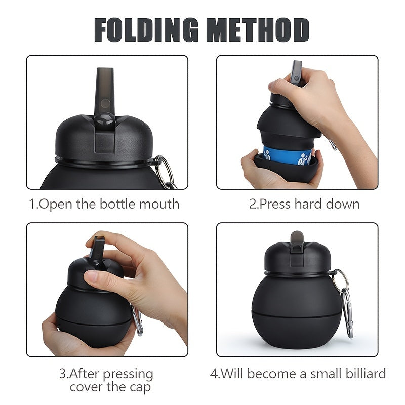 Portable Silicone Folding Water Cup for Outdoor Sports Billiards