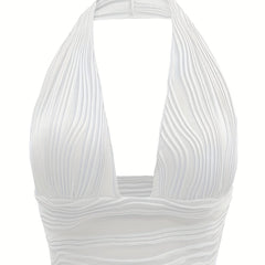 Sexy Plunging Halter Cami Top Women's Lingerie
