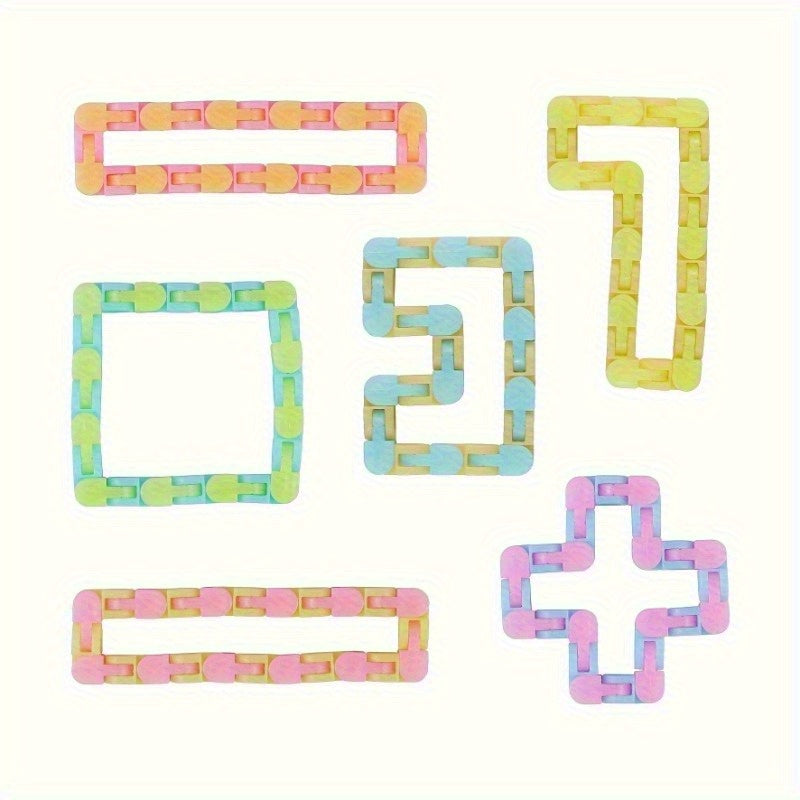 24 Link DIY Relaxation Chain - Transformable into Various Shapes - 8pcs