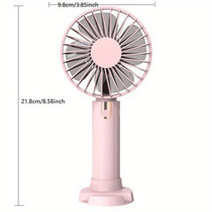 Mini Fan USB Rechargeable 1200mAh Adjustable Small Pocket Fan