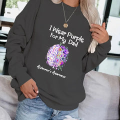 Graphic Print Pullover Sweatshirt for Women